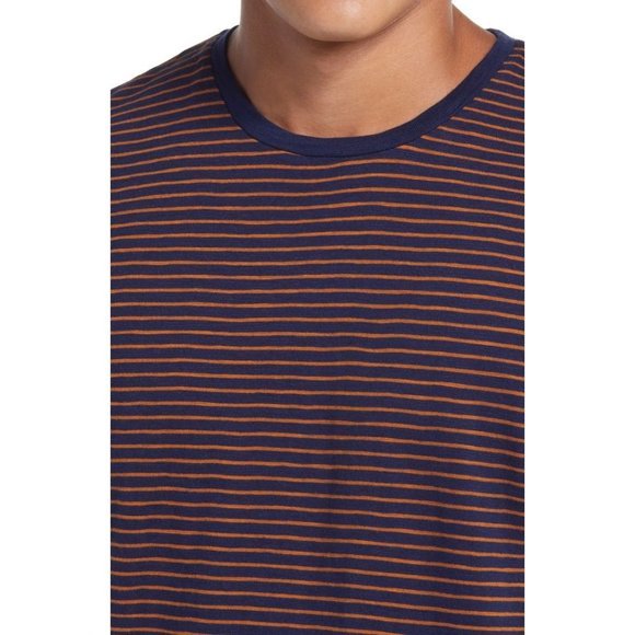 1901 Stripe T-Shirt in Navy Rust - Large - Picture 2 of 3